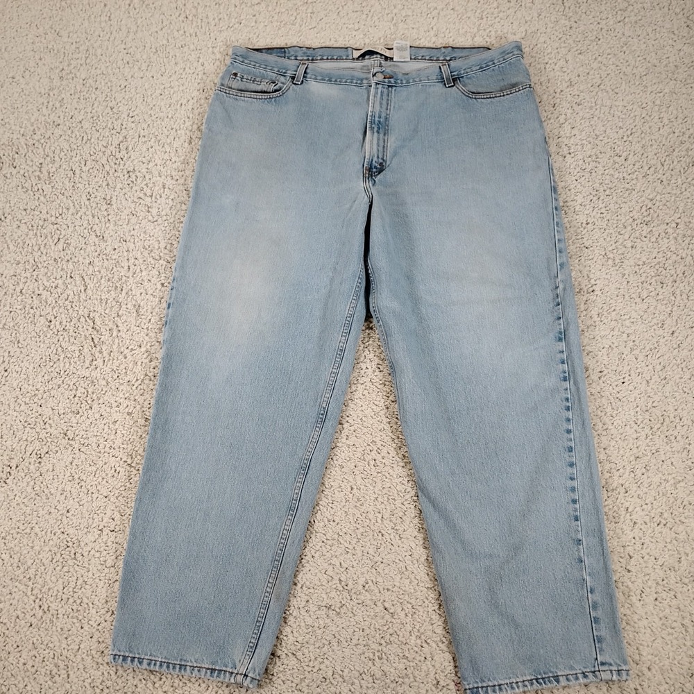 Levis 560 Jeans Mens 46x32 Comfort Fit Light Wash Blue Denim Cotton Y2K Chore